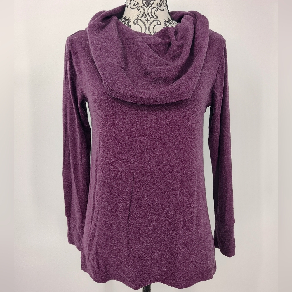 Olivia Sky Plum Cowl Neck Super Soft Sweater Size Women's Small